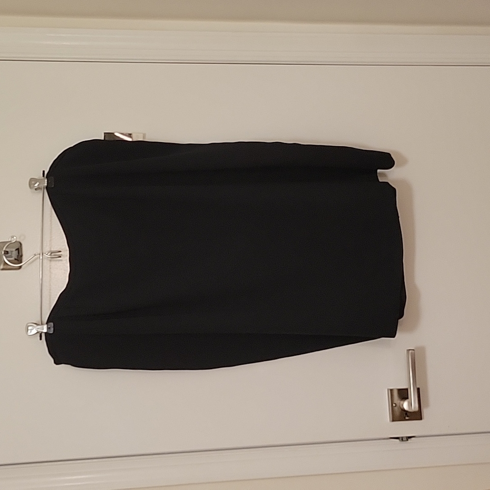 NWT Black Valerie Steven's lined slit skirt, size 22